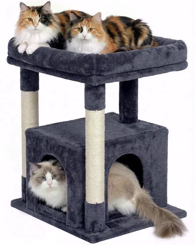 Main image of 23.6" Cat Tree for Large Cat, 19 * 15.8 in Large Perch, Dark Gray