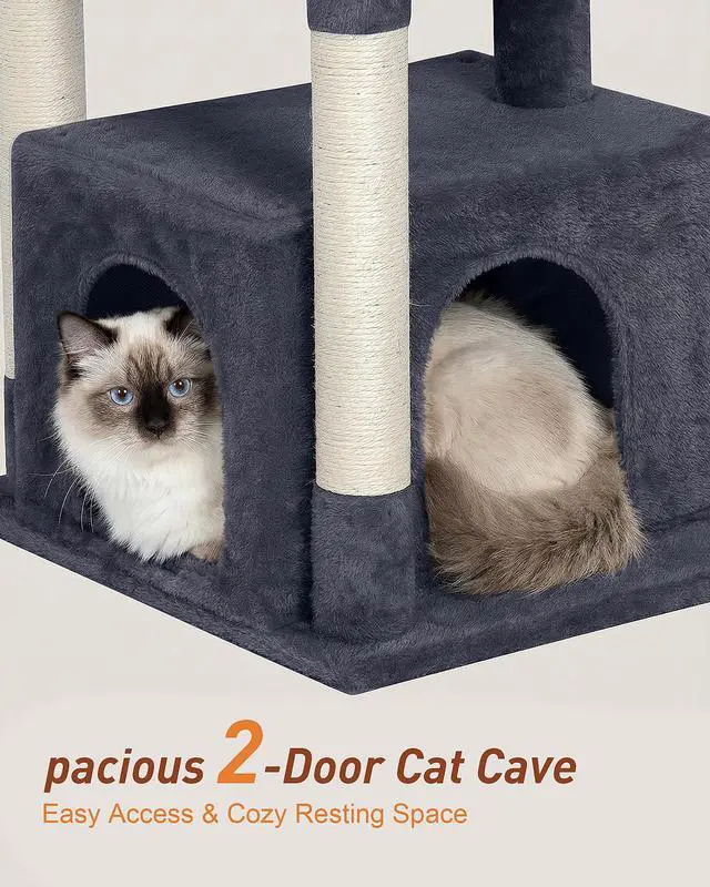 Alt view image 3 of 7 - 23.6" Cat Tree for Large Cat, 19 * 15.8 in Large Perch, Dark Gray