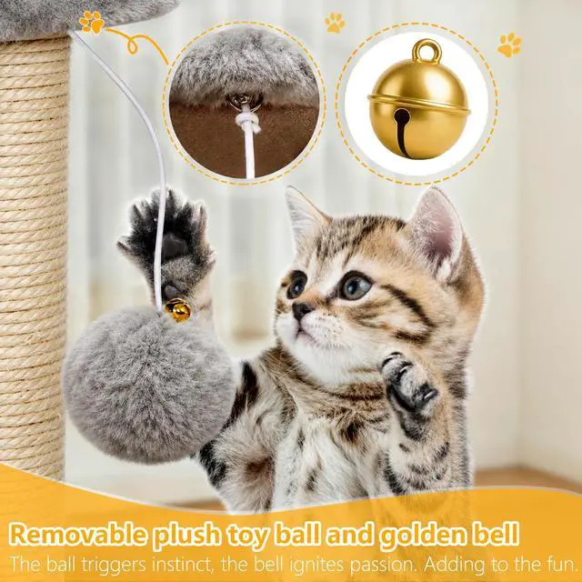 Alt view image 3 of 7 - Cat Tree with Scratching Post, Cat Tower for Indoor Cats