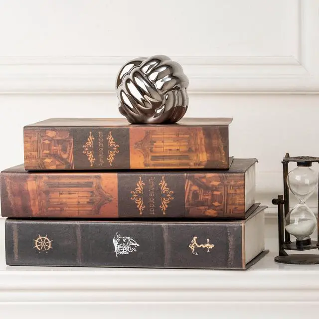 Alt view image 5 of 7 - Small Silver Knot Decor, Chain Link Decor, Coffee Table Decor, Book Shelf Decor, Entry Table Decor, Aesthetic Minimalist Decorative Objects for Modern Home Living Room, Desk Decor for Office (Silver)