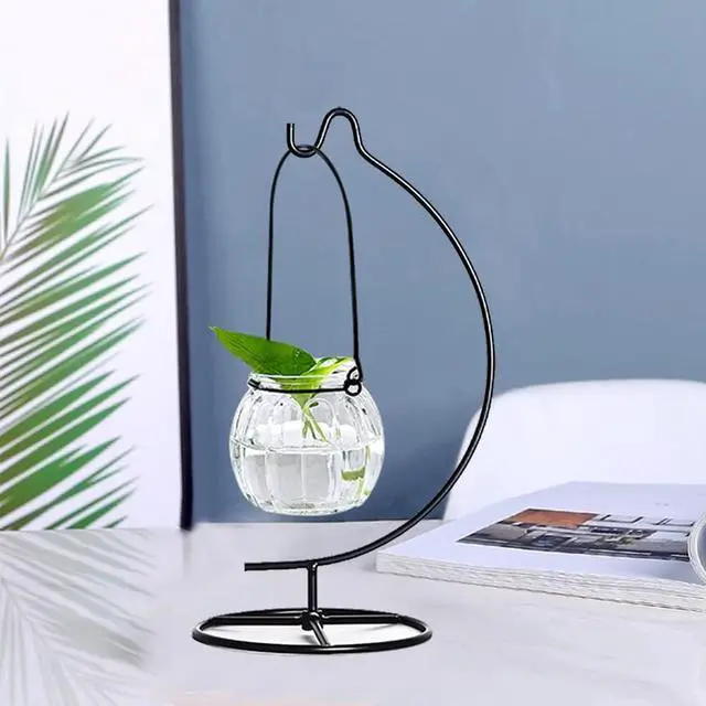 Alt view image 2 of 7 - Ornament Display Stand, Holder Ornament Hanger Stands Glass Ball Ornament Holder Ornament Stands for Hanging Plants, Hanging Terrarium Stand for Christmas Wedding Ornament, Home Office Decor