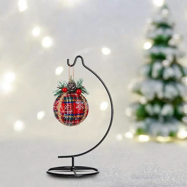 Alt view image 3 of 7 - Ornament Display Stand, Holder Ornament Hanger Stands Glass Ball Ornament Holder Ornament Stands for Hanging Plants, Hanging Terrarium Stand for Christmas Wedding Ornament, Home Office Decor