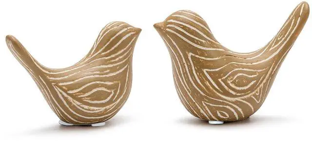 Main image of 2PCS Small Birds Statues, Modern Home Decor Bird Sculptures, Animal Figurines Decorative Ornaments for Living Room, Bedroom, Office Desktop, Bookshelf, Coffee Table, Cabinets, Gifts for Bird Lovers