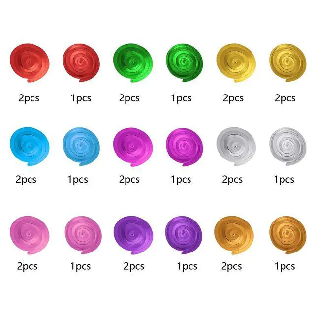 Alt view image 3 of 7 - Colorful Ceiling Swirl Foil Decorations Hanging Plastic Streamer Themed Swirl Party Decoration for Wedding Thanksgiving Day Graduation Celebration, Pack of 28