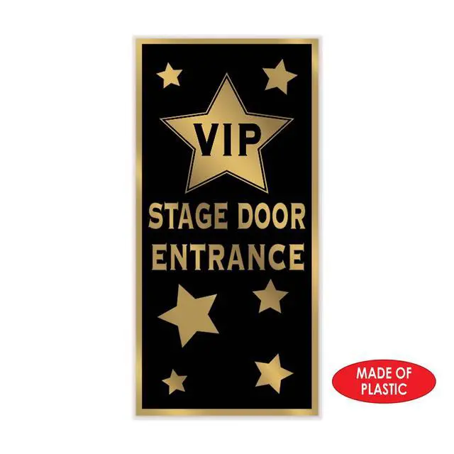 Alt view image 3 of 7 - VIP Stage Door Entrance Door Cover, Hollywood Red Carpet Party Decoration & Awards Night Decor, Celebrity Movie Megastar Door Covering, 5' x 30"