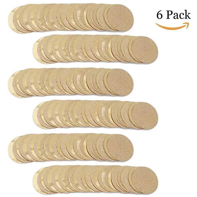 Alt view image 7 of 7 - 6 Pcs Glitter Champagne Gold Paper Circle Dots Garland (52 Feet) Party Hanging Bunting Birthday Party Decorations Engagement Party Bridal Shower Wedding Baby Shower Christmas Supplies Photo Backdrop