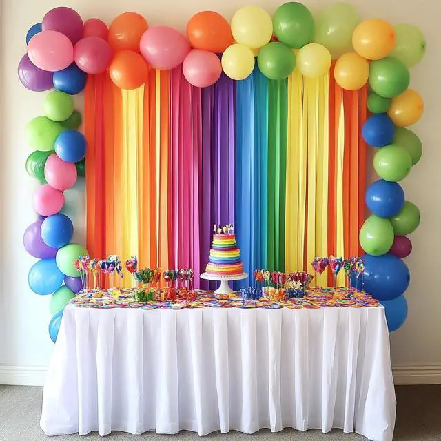 Alt view image 2 of 7 - 8 Crepe Paper Streamers Rolls, 656ft Pack of Unique 8 Rainbow Streamers Party Decorations, Birthday Streamers, Party Streamers for Wedding Decoration (1.8 inch x 82 ft/Roll)
