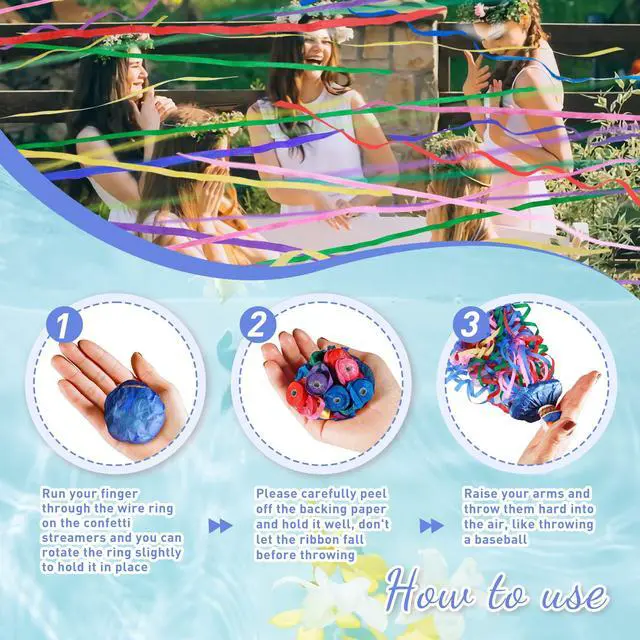 Alt view image 4 of 7 - No Mess Streamers,12Pack Colorful No Mess Confetti Poppers,Party Poppers for Birthday,Wedding,Celebrations,School Opening,Graduation,Retirement Party