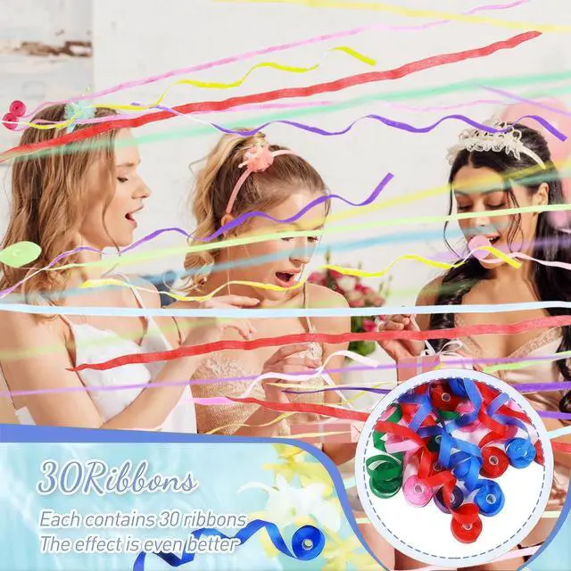 Alt view image 5 of 7 - No Mess Streamers,12Pack Colorful No Mess Confetti Poppers,Party Poppers for Birthday,Wedding,Celebrations,School Opening,Graduation,Retirement Party