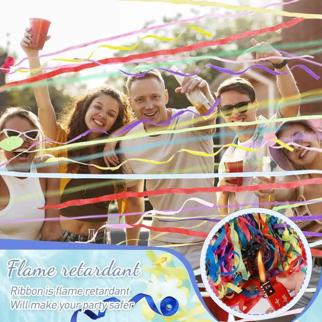 Alt view image 7 of 7 - No Mess Streamers,12Pack Colorful No Mess Confetti Poppers,Party Poppers for Birthday,Wedding,Celebrations,School Opening,Graduation,Retirement Party