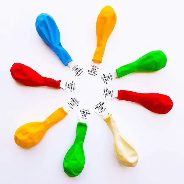 Alt view image 6 of 7 - 20 LED Light Up Balloons, 12 inch Neon Balloons Mixed Colors Flashing Lasts 24 Hours Glow in the dark for Birthday Glow Party Favors Supplies Wedding Halloween Christmas Decorations