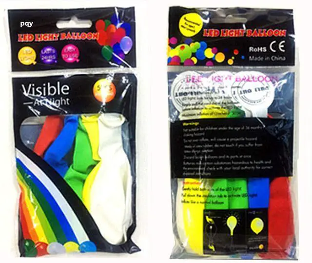 Alt view image 7 of 7 - 20 LED Light Up Balloons, 12 inch Neon Balloons Mixed Colors Flashing Lasts 24 Hours Glow in the dark for Birthday Glow Party Favors Supplies Wedding Halloween Christmas Decorations