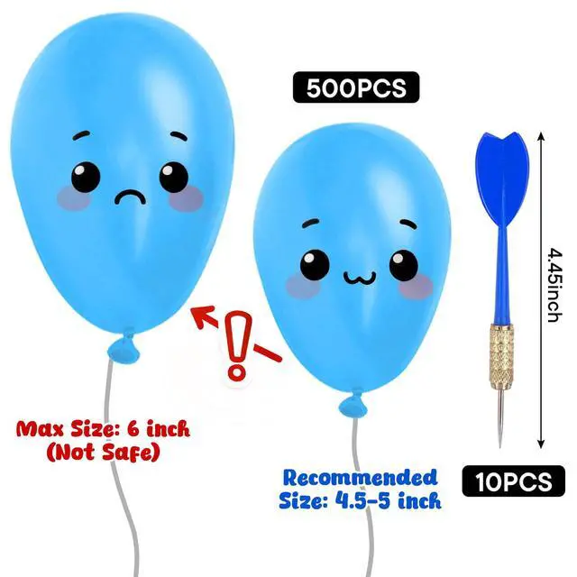 Alt view image 2 of 6 - 510PCS Dart Balloon Game Set, Carnival Games for Kids & Adults, Outdoor Party Game for Backyard, Birthdays & Family Reunions, Carnival Party Favors, Includes 500 Balloons & 10 Darts