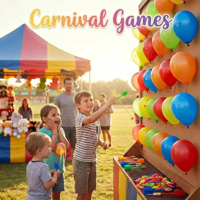 Alt view image 4 of 6 - 510PCS Dart Balloon Game Set, Carnival Games for Kids & Adults, Outdoor Party Game for Backyard, Birthdays & Family Reunions, Carnival Party Favors, Includes 500 Balloons & 10 Darts