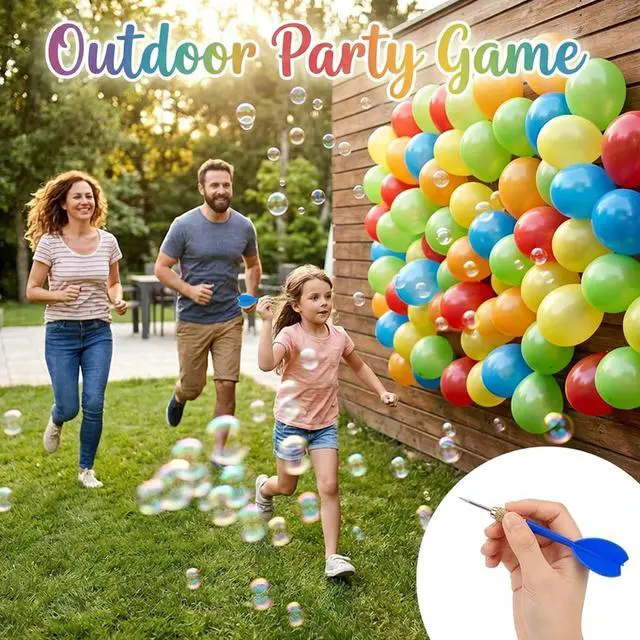 Alt view image 5 of 6 - 510PCS Dart Balloon Game Set, Carnival Games for Kids & Adults, Outdoor Party Game for Backyard, Birthdays & Family Reunions, Carnival Party Favors, Includes 500 Balloons & 10 Darts