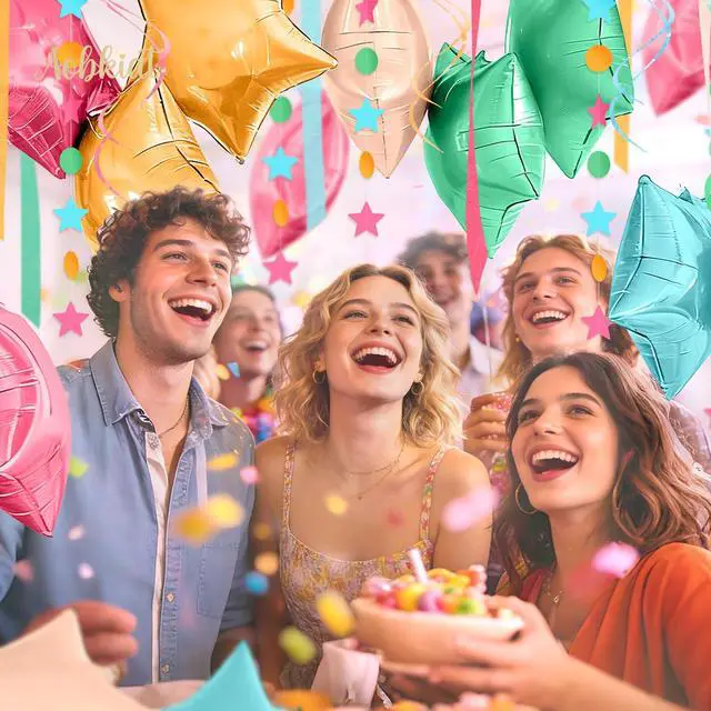 Alt view image 3 of 7 - 27PCS Rainbow Party Balloons Kit for Birthday,Candyland Baby Shower