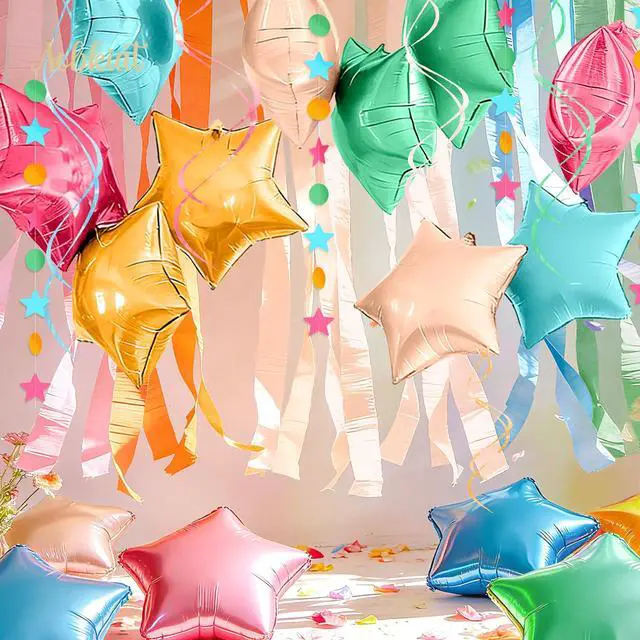 Alt view image 6 of 7 - 27PCS Rainbow Party Balloons Kit for Birthday,Candyland Baby Shower
