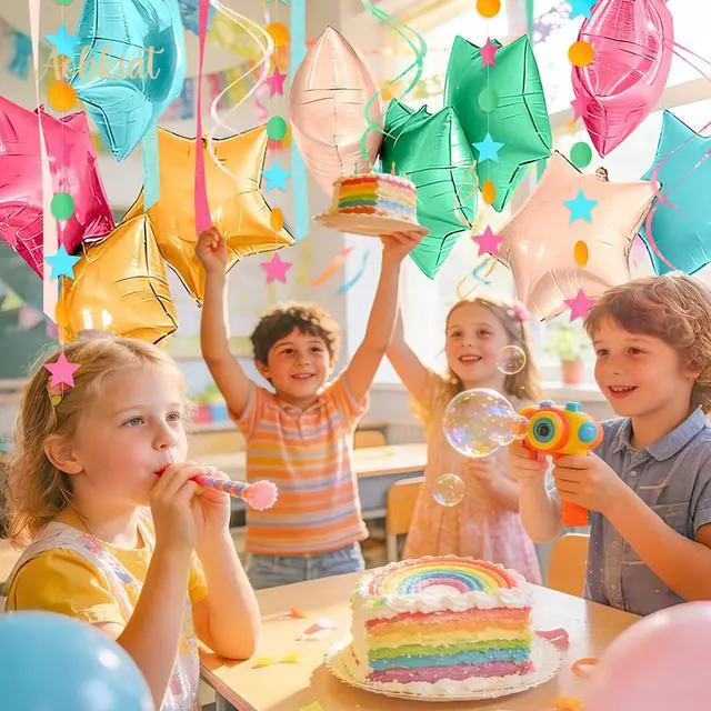 Alt view image 2 of 7 - 27PCS Rainbow Party Balloons Kit for Birthday,Candyland Baby Shower