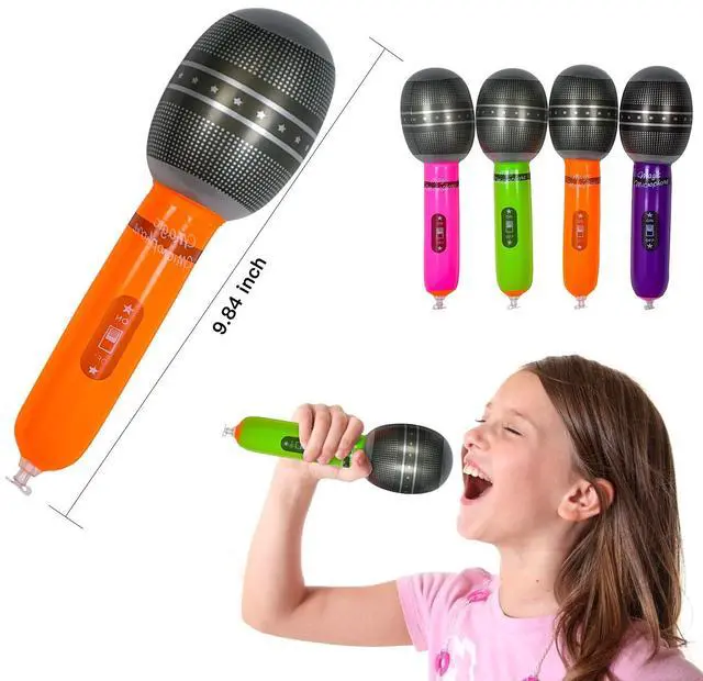 Alt view image 4 of 7 - Inflatable Rock Star Toy Set, 30 PCS 80s 90s Party Decorations Inflatable Party Props Musical Instrument Blow up Guitar Inflate Rock Band for Carnival Party Favors Rock and Roll Party Supplies