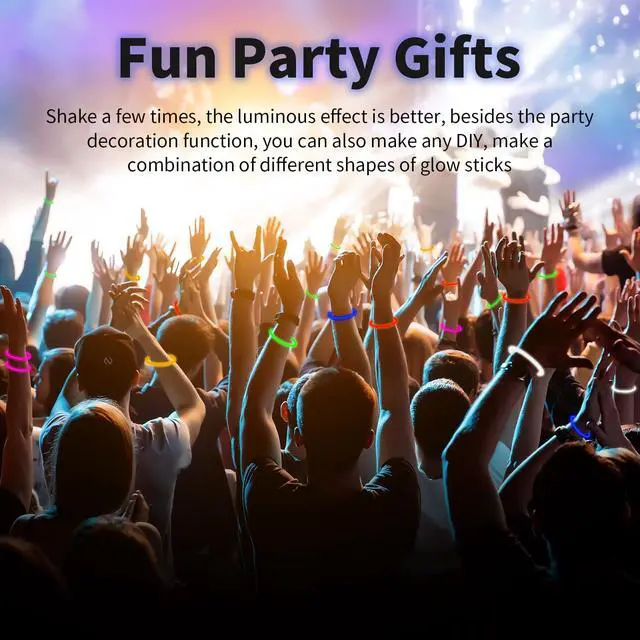 Alt view image 6 of 6 - 60 Pack 8 White Glow Sticks Bulk with 60 Connectors Neon Glow In The Dark Party favors Supplies for Holiday Birthday Party Decoration (White)