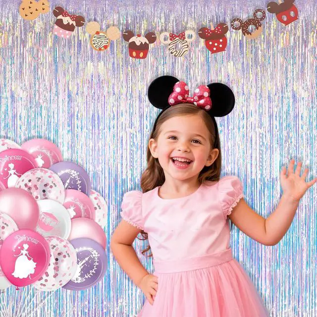Alt view image 4 of 7 - Iridescent Party Decorations Fringe Backdrop, Sparkling Holographic Foil Fringe Tinsel Curtains for Frozen Mermaid Birthday Party Decor - 3.28x6.56ft 2 Packs