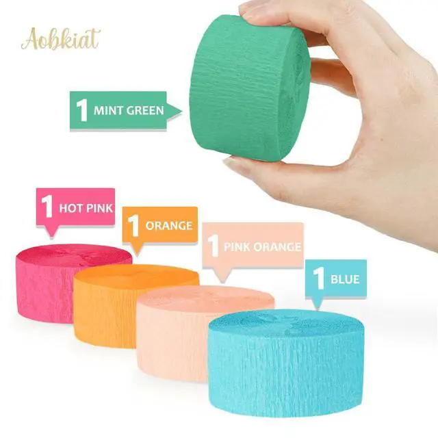 Alt view image 6 of 7 - 5 Rolls Rainbow Party Streamers Crepe Paper,Candyland Party Decorations for Christmas,Birthday,Wedding,Bachelorette,Bridal/Baby Shower,Hanging Candyland Backdrop Decoration