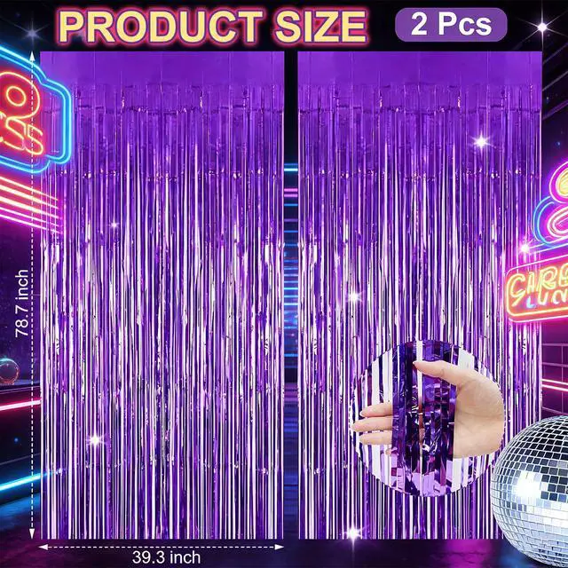 Alt view image 4 of 7 - 63 Pcs Music Dance Party Decorations Set for Kpop Party Decorations,Purple Pink Music Note Balloons Purple TableclothTinsel Streamers Foil Fringe for Disco Birthday Concert Dance Decor