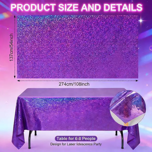 Alt view image 3 of 7 - 63 Pcs Music Dance Party Decorations Set for Kpop Party Decorations,Purple Pink Music Note Balloons Purple TableclothTinsel Streamers Foil Fringe for Disco Birthday Concert Dance Decor