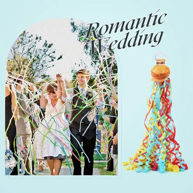Alt view image 6 of 7 - 10Pack Colorful Streamer Poppers, No Mess Multi-Color Paper Crackers, Hand Throw Confetti Streamers for Birthday, Wedding, Party Celebrations