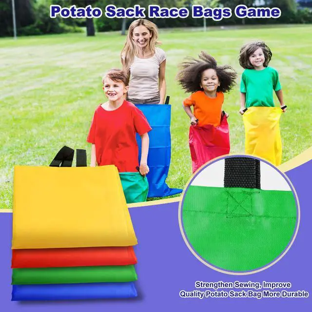 Alt view image 2 of 7 - Potato Sack Race Bags - Sack Race Bags for Adults and Kids, Bean Bag Toss Game, 3 Legged Relay Race, Egg Spoon Game, Carnival Outdoor Lawn Game for Easter, Halloween, Christmas, Birthday Party