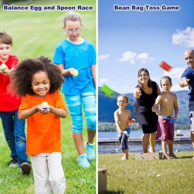 Alt view image 5 of 7 - Potato Sack Race Bags - Sack Race Bags for Adults and Kids, Bean Bag Toss Game, 3 Legged Relay Race, Egg Spoon Game, Carnival Outdoor Lawn Game for Easter, Halloween, Christmas, Birthday Party
