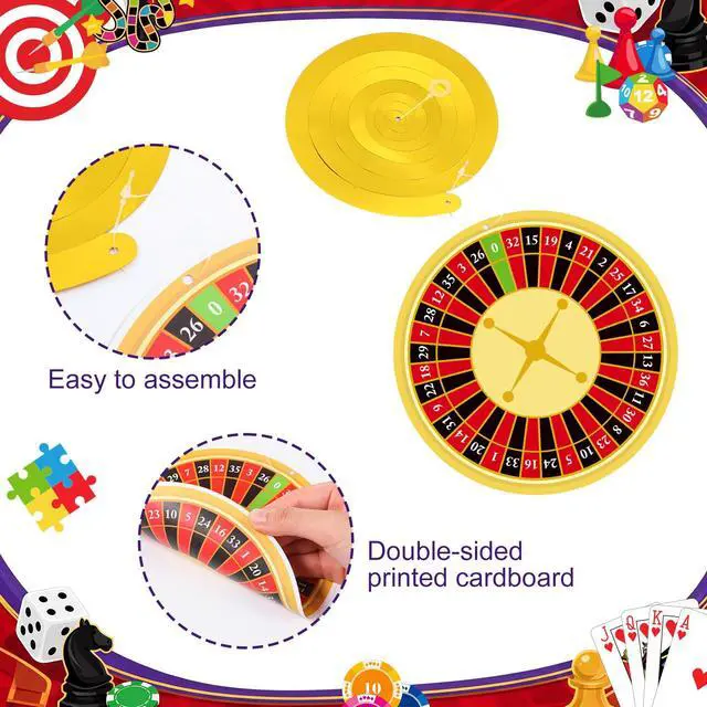 Alt view image 4 of 6 - 52 Pcs Game Night Hanging Swirl Decorations Game Night Ceiling Hanging Swirls Funny Chess Card Games Ceiling Streamers for Adults Family Birthday Casino Gamer Party Supplies Decor(Games)