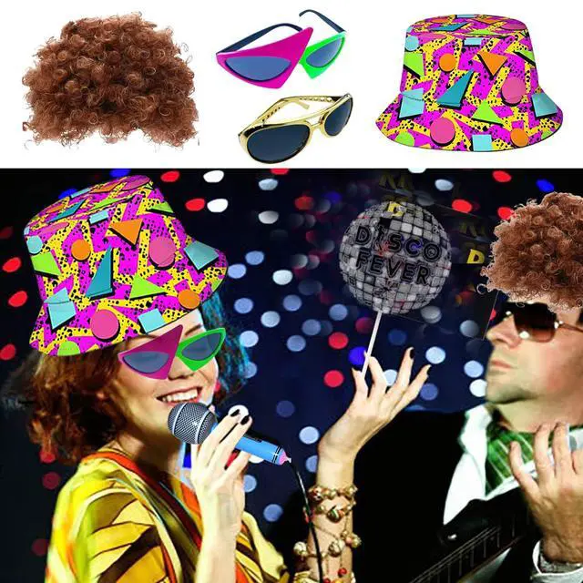Alt view image 5 of 7 - 50 Pcs Rock Party Photo Booth Props Set for Adults, Funny Rock Star Party Sunglasses, Hats, Wigs, Inflatable, Photo Booth Props Kits for Graduation, Wedding, Birthday, Bachelorette and All Occasions