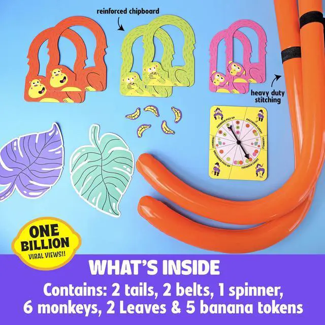 Alt view image 3 of 4 - Its Bananas The Hilarious Monkey Tail Party Game for Adults & Families | Funny Indoor & Outdoor Game for Bachelorette Parties, Summer Parties, BBQs, Birthdays & Game Nights