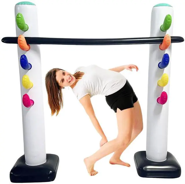 Main image of Inflatable Limbo Game for Kids Adults 62" Luau Party Game, Indoor Outdoor Inflatable Lawn Yard Games, Summer Hawaiian Birthday Activity Carnival Game