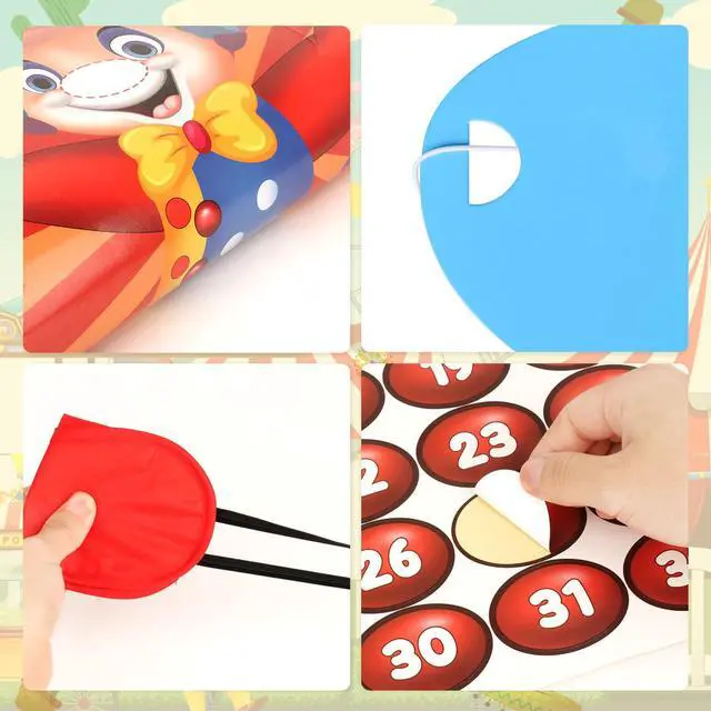 Alt view image 7 of 7 - Circus Party Games, Pin The Noses on The Clown With 32 Pcs Nose Stickers, Large Carnival Clown Games Poster for Kids Birthday Party School Classroom Carnival Party Supplies