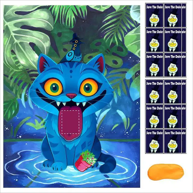 Main image of Pin The Letter Party Game Set for Kids, Birthday Activities with Sticker Favors, Boys and Girls Party Entertainment