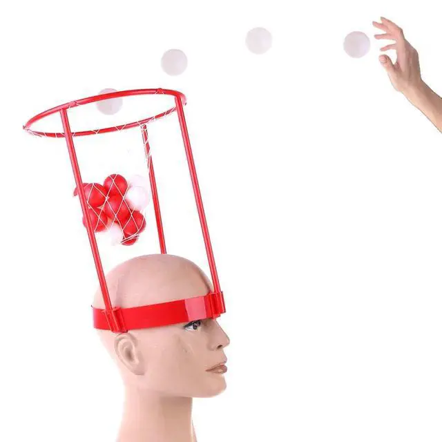 Alt view image 4 of 7 - 2 Pack Head Hoop Basketball Party Game for Kids and Adults, Adjustable Basket Net Headband with 20 Balls for Carnival Party Birthday Party Family Indoor Outdoor Game