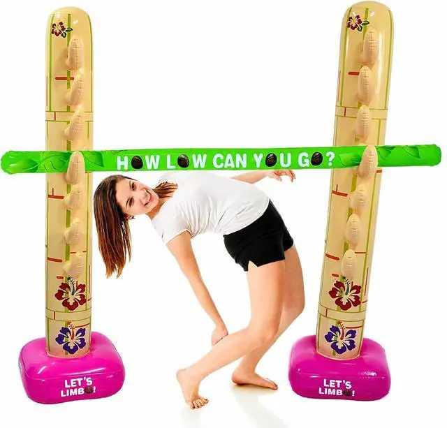 Main image of Summer Inflatable Limbo Game Party Game for Kids Boys Girls Adults Tropical Inflatable Decoration for Indoor Outdoor Bithday Beach Pool Luau Game