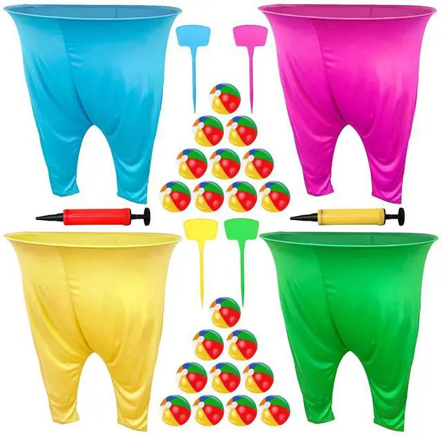 Main image of Granny Pants Yard Game Set, 4 PCS Granny Pants Family Party Outdoor Games with 4 Pants 20 Bouncy Balls 4 Stakes 1 Storage Bag for Large Group, Birthday Party Gift, Carnival Party Reunion Gathering