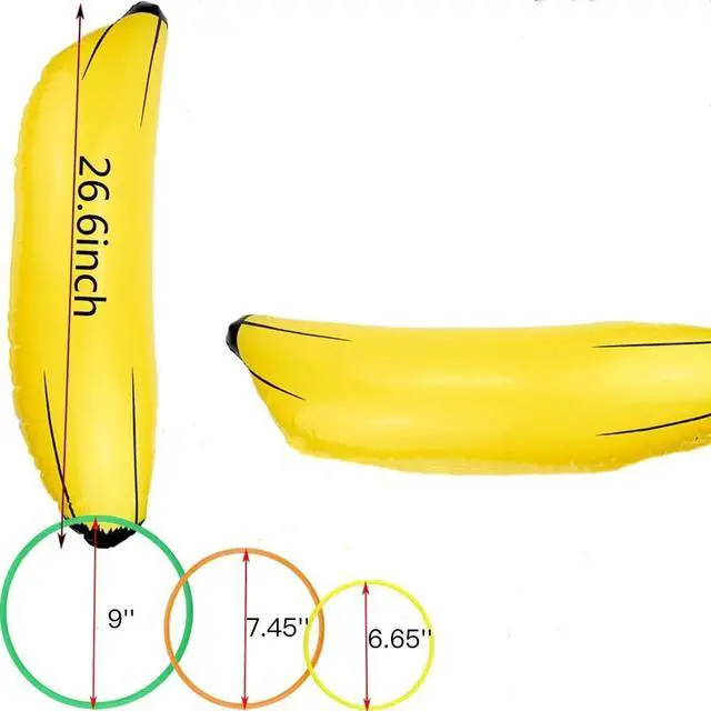 Alt view image 2 of 5 - Bachelorette Party Favor Girls Night Out Party Games - Ring Toss Hoopla Games for Bachelorette Party Swimming Pool (Include 2 Pieces Inflatable Banana with 9 Pieces Plastic Toss Rings)