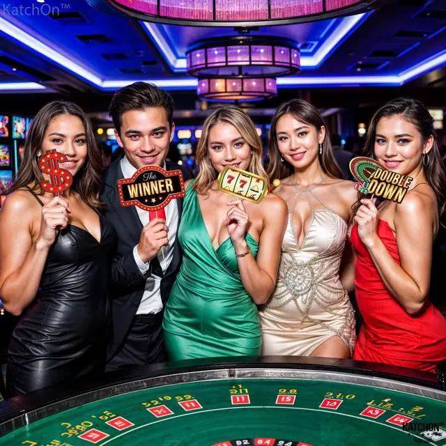 Alt view image 5 of 7 - 35 Pieces Casino Photo Booth Props | Casino Theme Party Decorations | Game Night Photo Booth Props for Las Vegas Party Decorations | Vegas Props | Poker Party Decoration, KatchOn