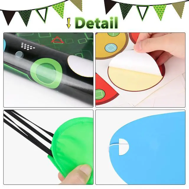 Alt view image 7 of 7 - Pin The Button on The Video Game Party Game - 32 Button Stickers, Large Poster - Birthday Party Decoration for Kids