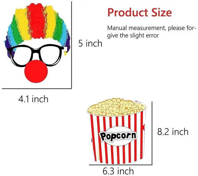 Alt view image 3 of 7 - 36pcs Circus Photo Booth Props with Sticker Funny Carnival Theme Party Decorations for Birthday Party