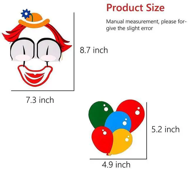 Alt view image 2 of 7 - 36pcs Circus Photo Booth Props with Sticker Funny Carnival Theme Party Decorations for Birthday Party