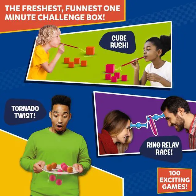 Alt view image 2 of 7 - One Minute Party Games - 200+ Pieces, Fast-Paced & Hilarious Group Games for Kids, Teens & Adults, Fun for Game Nights, Birthdays, Family Gatherings, Indoor or Outdoor Play