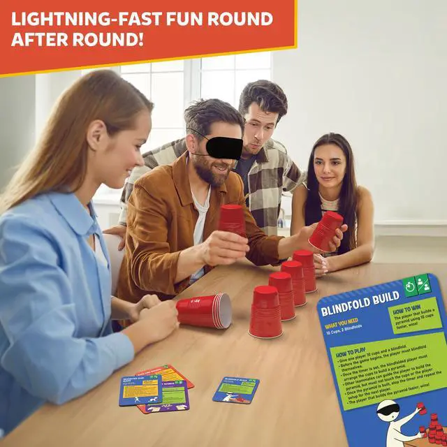 Alt view image 7 of 7 - One Minute Party Games - 200+ Pieces, Fast-Paced & Hilarious Group Games for Kids, Teens & Adults, Fun for Game Nights, Birthdays, Family Gatherings, Indoor or Outdoor Play