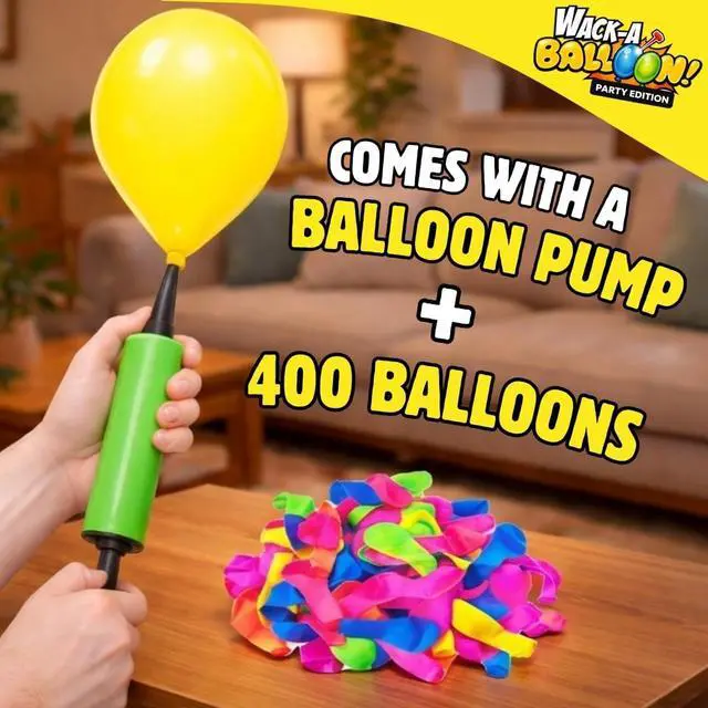 Alt view image 7 of 7 - Wack A Balloon Party Edition Pop Game for Kids and Adults, Interactive Balloon Popping Party Gift for Game Night, Family Fun and Classrooms, Ages 4+