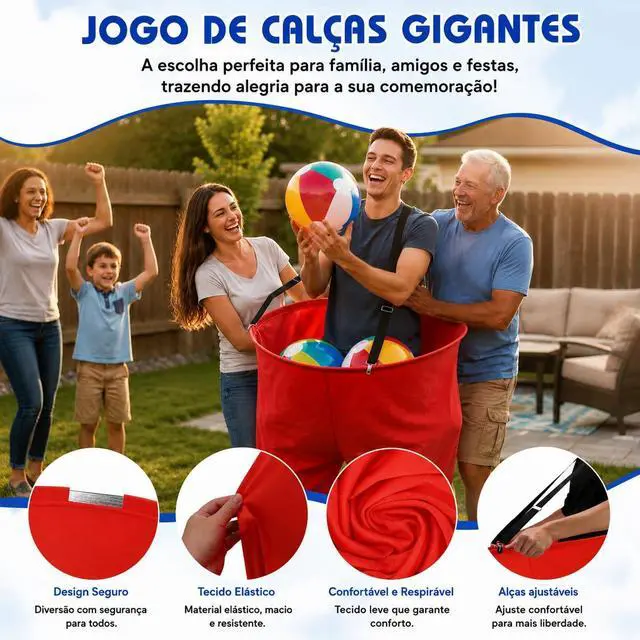 Alt view image 5 of 7 - 2 Pcs Granny Pants Yard Game with Suspenders, 16 Bouncy Balls & 2 Pumps - Hilarious Outdoor Party Game for Adults, Kids, Family Reunions & Field Days