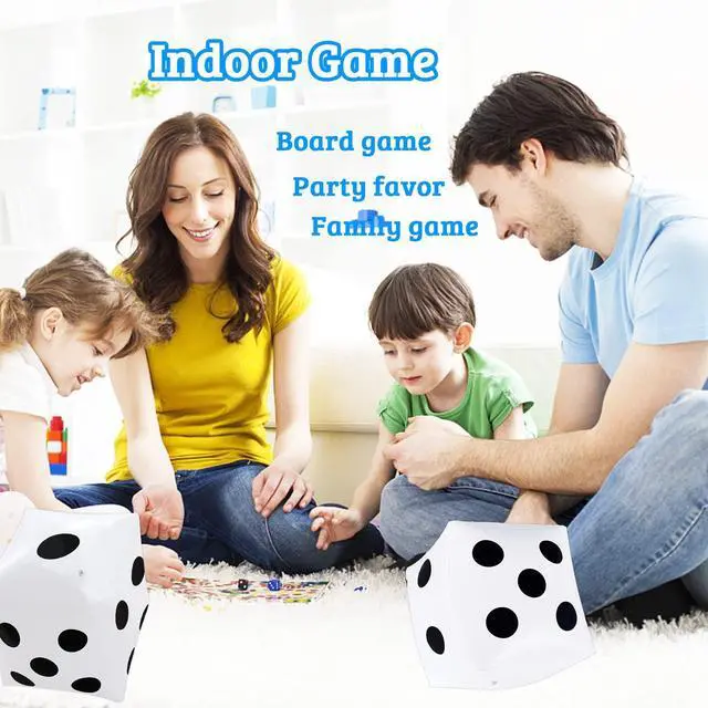 Alt view image 7 of 7 - 3Pack 13 Inch Jumbo Inflatable Dices,Fun Giant Large Inflatable Dice for Indoor Outdoor Board Game,Pool Party,Lawn Floor Games